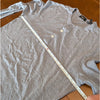 Theory Gray Long Sleeve Henley Button Shirt Top, size L