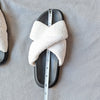 Maeve Anthropologie Terry Slide Towel Faux Fur Sandals, size 8