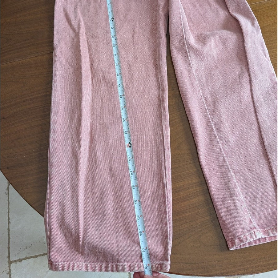 Sea NY Corbin Pink Short Sleeve Long Denim Jumpsuit, Size 10