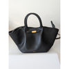DeMellier Black Leather Satchel Tote with Gold Hardware