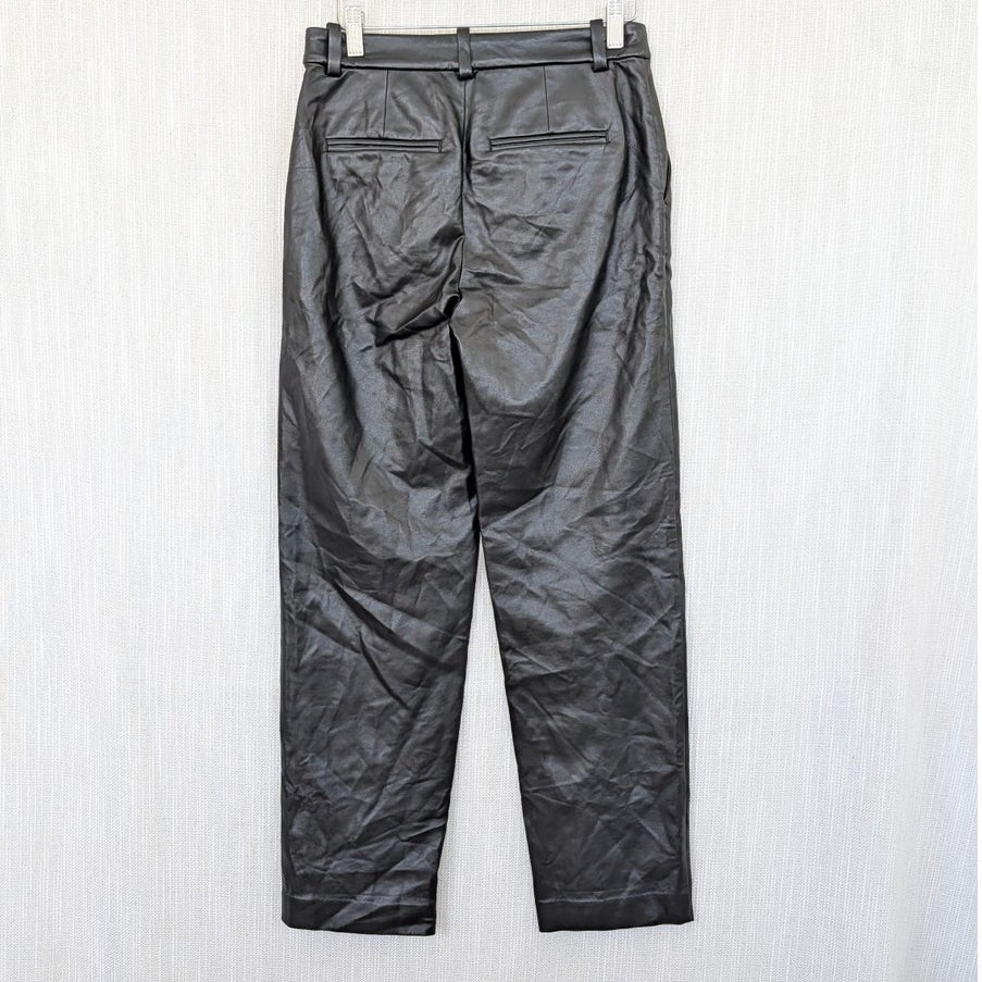 Madewell x Aimee Song Slim Tapered Pants in Faux Leather Womens 00 Mid-rise