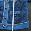 Kate Spade Broome Street Blazer Jacket Womens S Wool Blend Denim Tweed Button