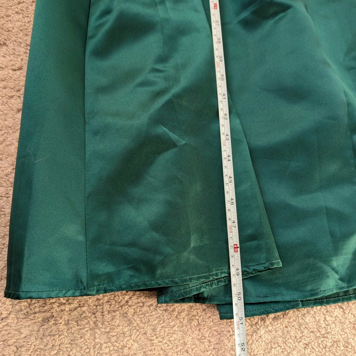 Showpo Queen Of The Show Strapless Maxi Fitted Dress in Emerald Satin, size 0