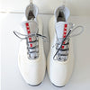Prada Bicolor Slip On Lace Sneakers Womens EU39.5/US 9.5 White Neoprene Logo