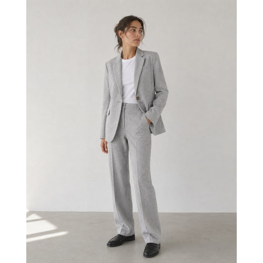 J.Crew Gray Wool Suit Set: Single-breasted Alfie Blazer 4 & Dress Pants 4 Tall