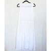 Fabiana Filippi Linen Midi Dress Womens 8 White Drawstring Waist Sleeveless