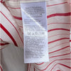J.Crew Pajama Set in Cotton Poplin Womens M Ivory/Red Stripe Shirt & Pants NWOT