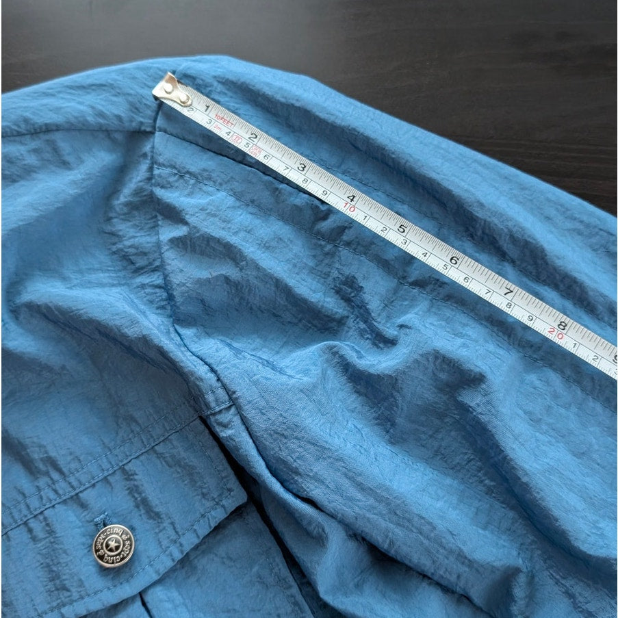 NWOT Cinq à Sept Blue Dale Nylon Gathered Sleeve Full Zip Short Jacket, size 6