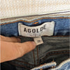 Agolde Riley Jeans Womens 29 Blue Denim High Rise Straight Crop