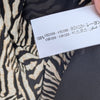 Zara Dress Womens L Cream/Black Animal print Long Sleeve Ruffle Wrap Style Mini