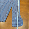 Goop G. Label Bessie Navy Cotton Check Button-Down Long Sleeve Shirt, size 0