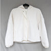 Silence+Noise White Quilted Velvet Hooded Full Zip Cropped Jacket, Size XS/S