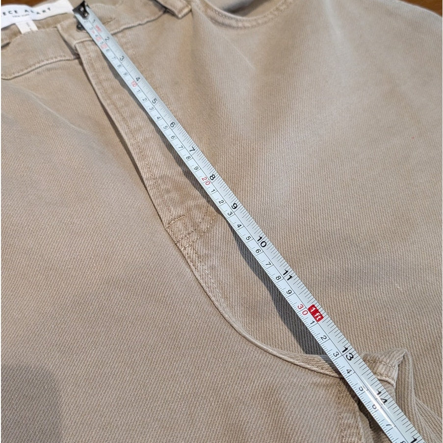 Apiece Apart Skate Wheat Denim High-rise Wide Leg Jeans, size 32