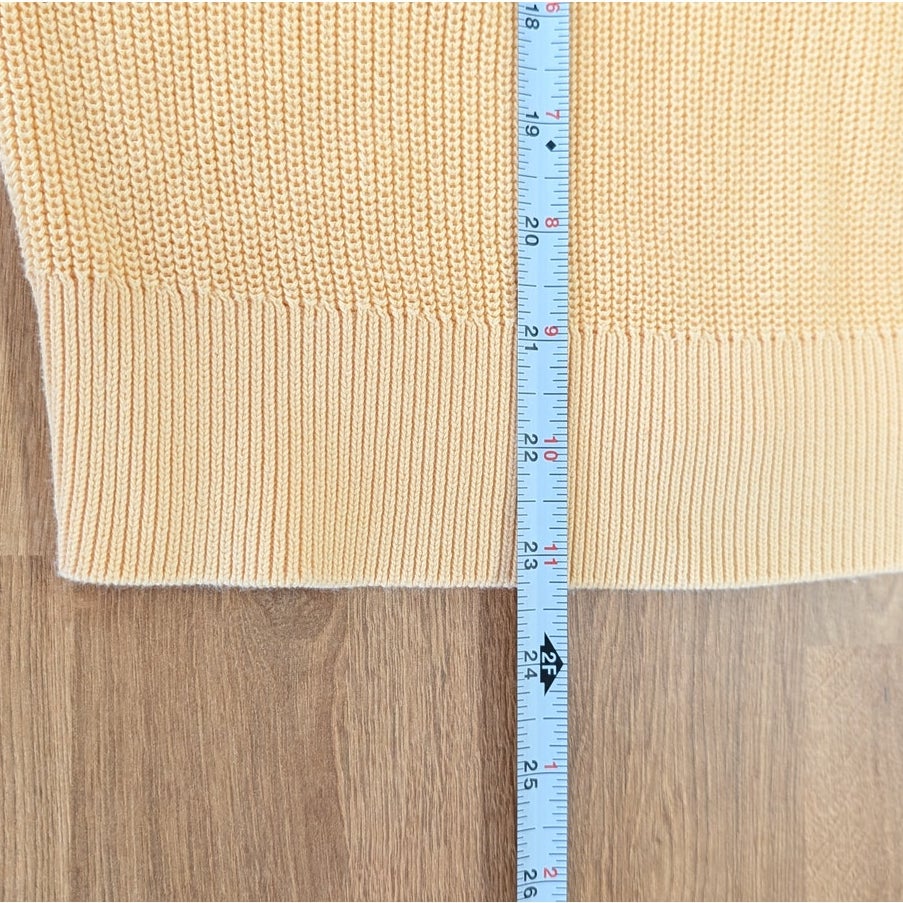 Rag & Bone Organic Cotton Sweater Knit Hoodie In Saffron Womens L Orange