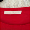 Zara Supima Long Sleeve T-shirt Top 0858/613/600 Womens S Red Round Neck