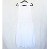 Fabiana Filippi Linen Midi Dress Womens 8 White Drawstring Waist Sleeveless