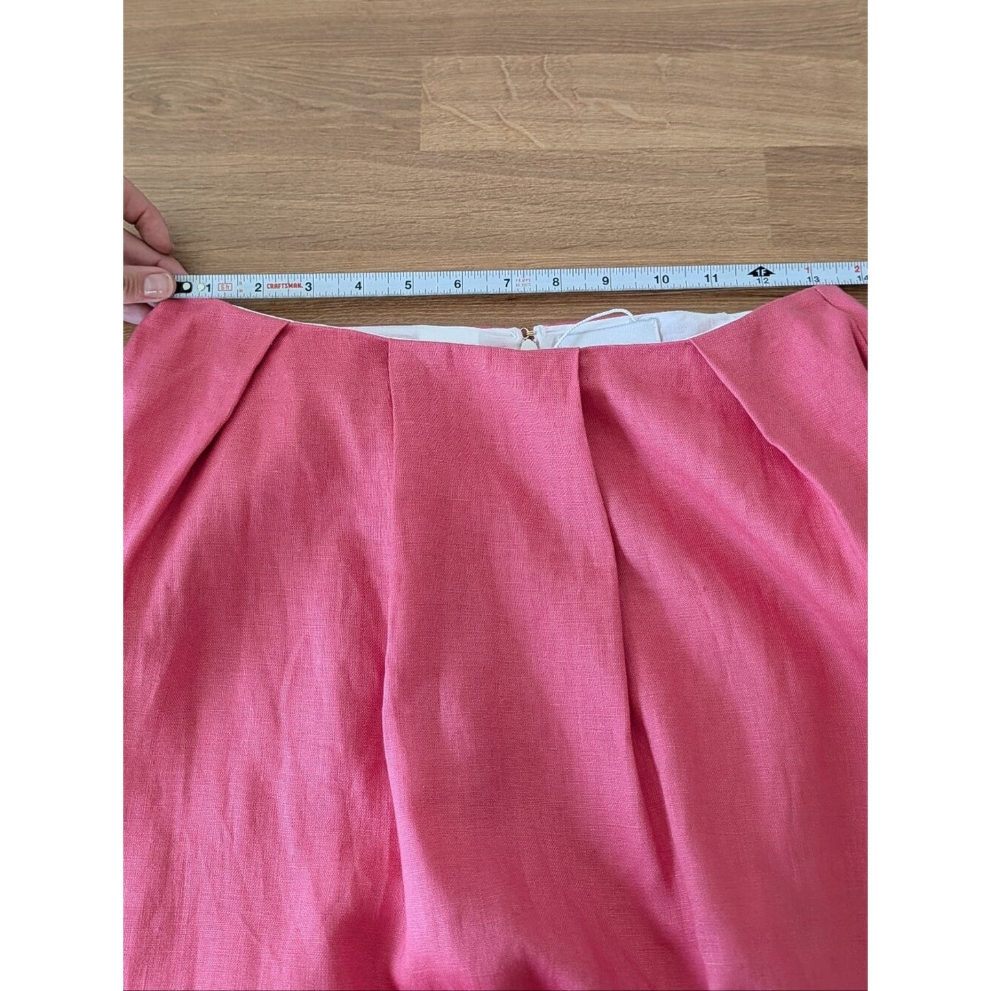 NWOT Reformation Moya Linen Top and Skirt Two-Piece Set Pink, Size 4