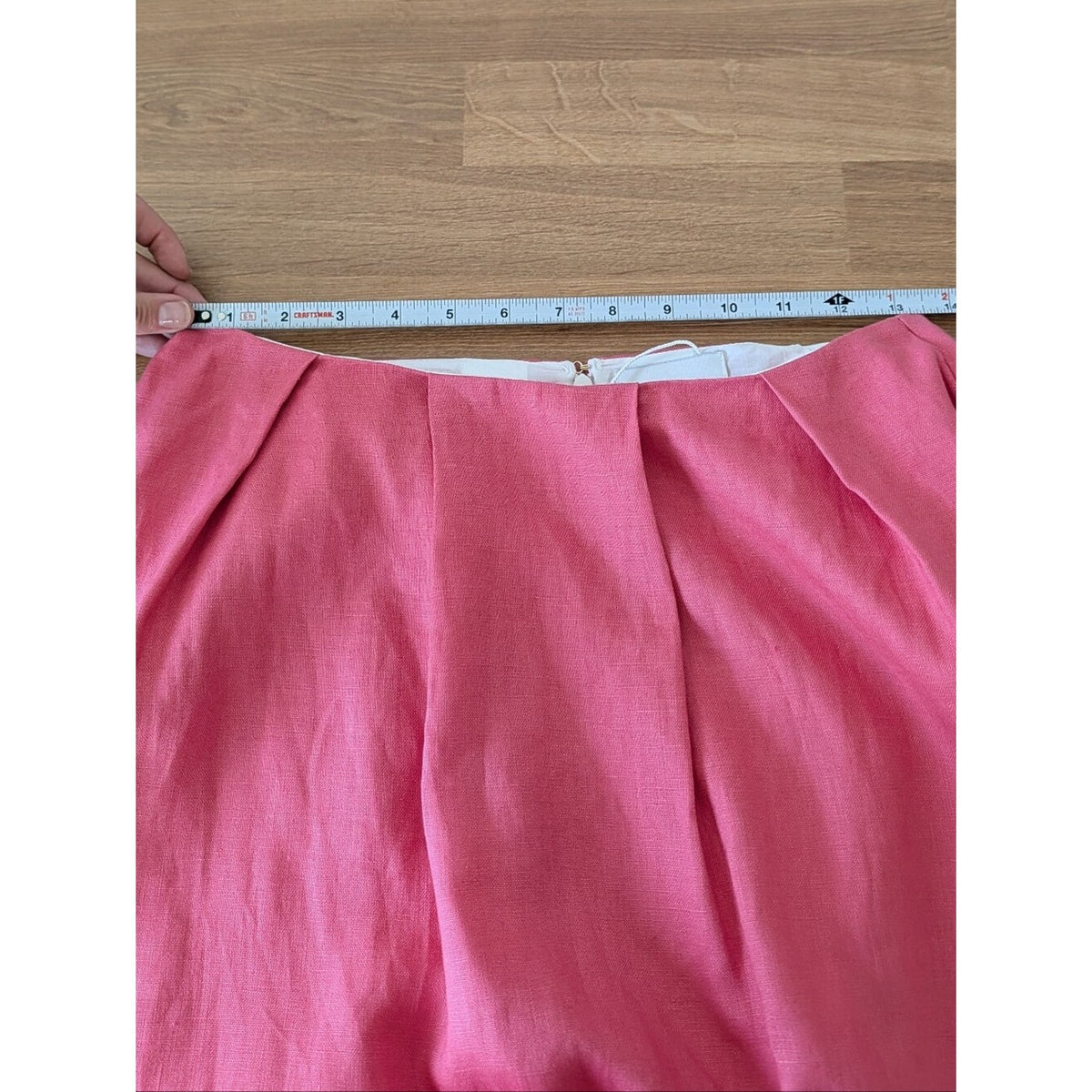 NWOT Reformation Moya Linen Top and Skirt Two-Piece Set Pink, Size 4