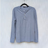 Theory Gray Long Sleeve Henley Button Shirt Top, size L