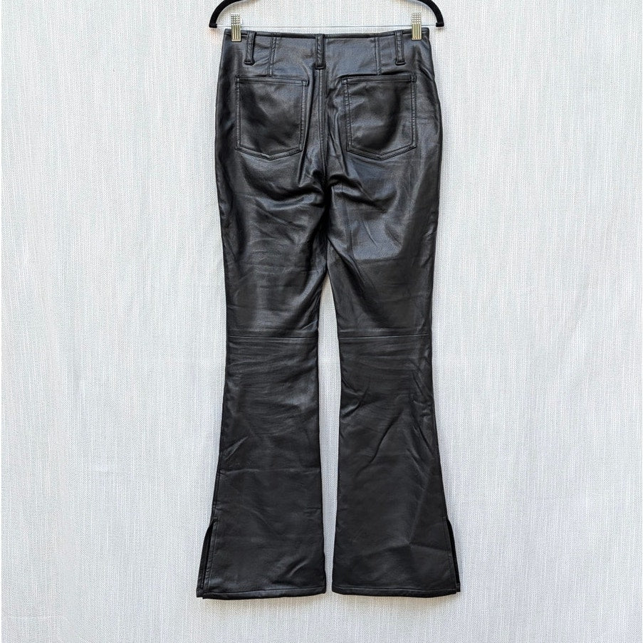 Free People We The Free Level Up Vegan Slit Slim Flare Jeans Womens 28 Black