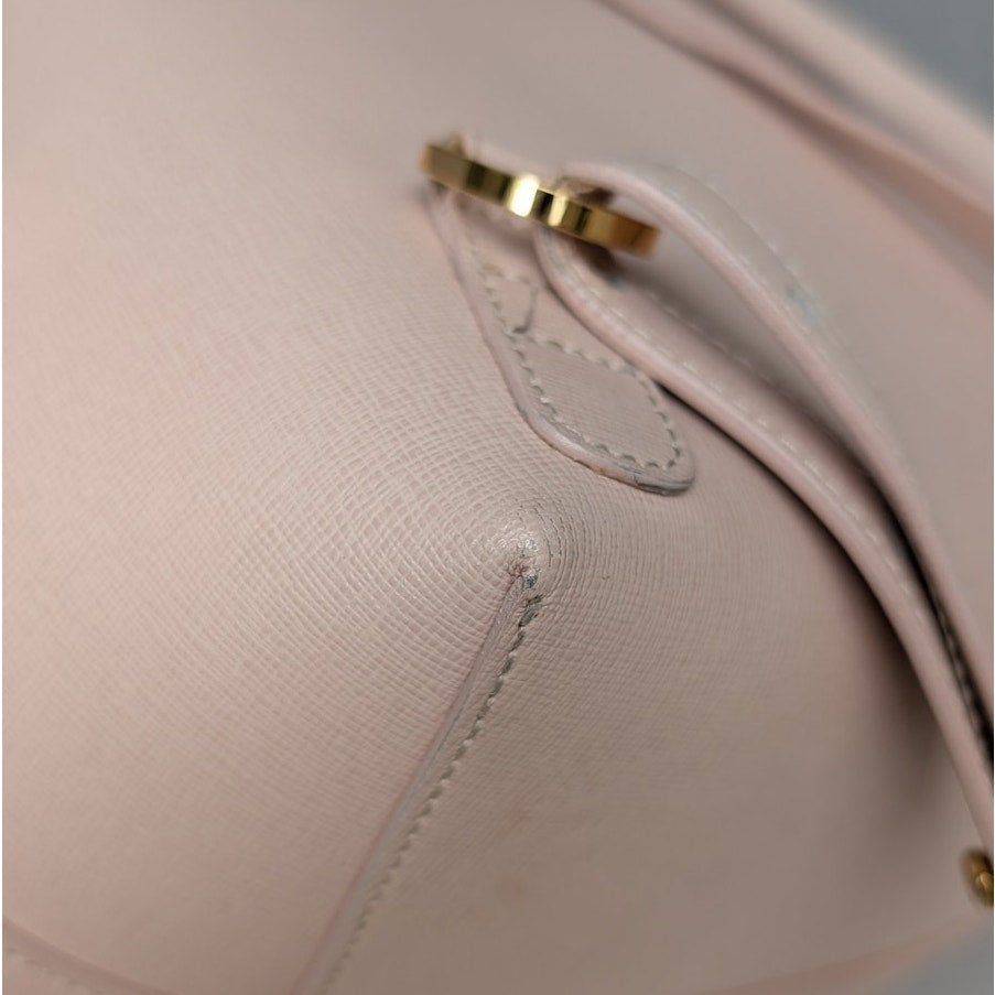 Mansur Gavriel Grained Calfskin Leather Bucket Mini Backpack Rosa