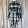 Anthropologie Pilcro Plaid White/Blue Oversized Shirt, Size XS/S