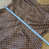 Raquel Allegra Brown White Polka Dot Silk Cotton Midi Dress Size 0