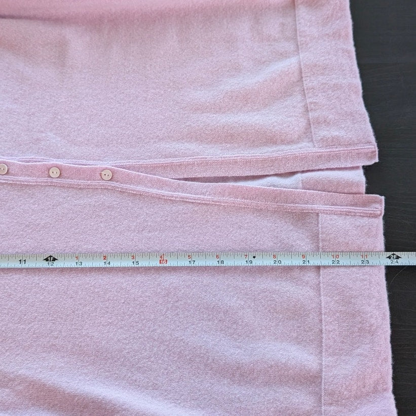 Rossopuro Pink Wool/Cashmere Long Sleeve Button Front Cardigan, size IT44/M