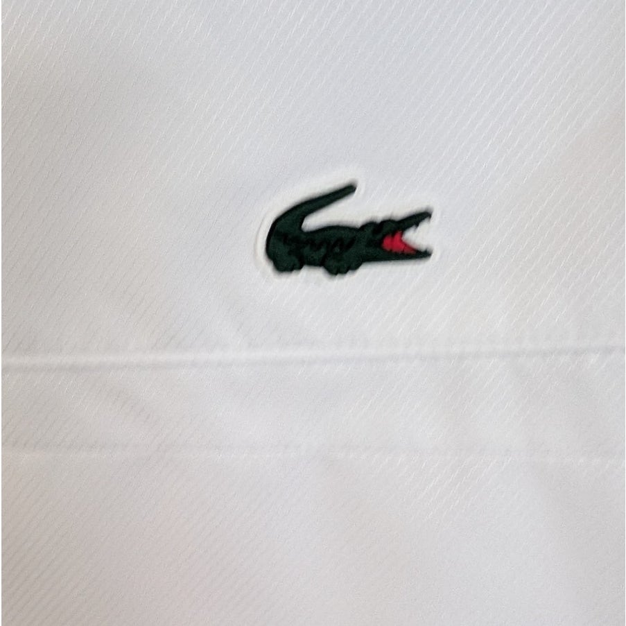 Lacoste Sport Water-Resistant Tennis Track Jacket Size S White Logo Full Zip
