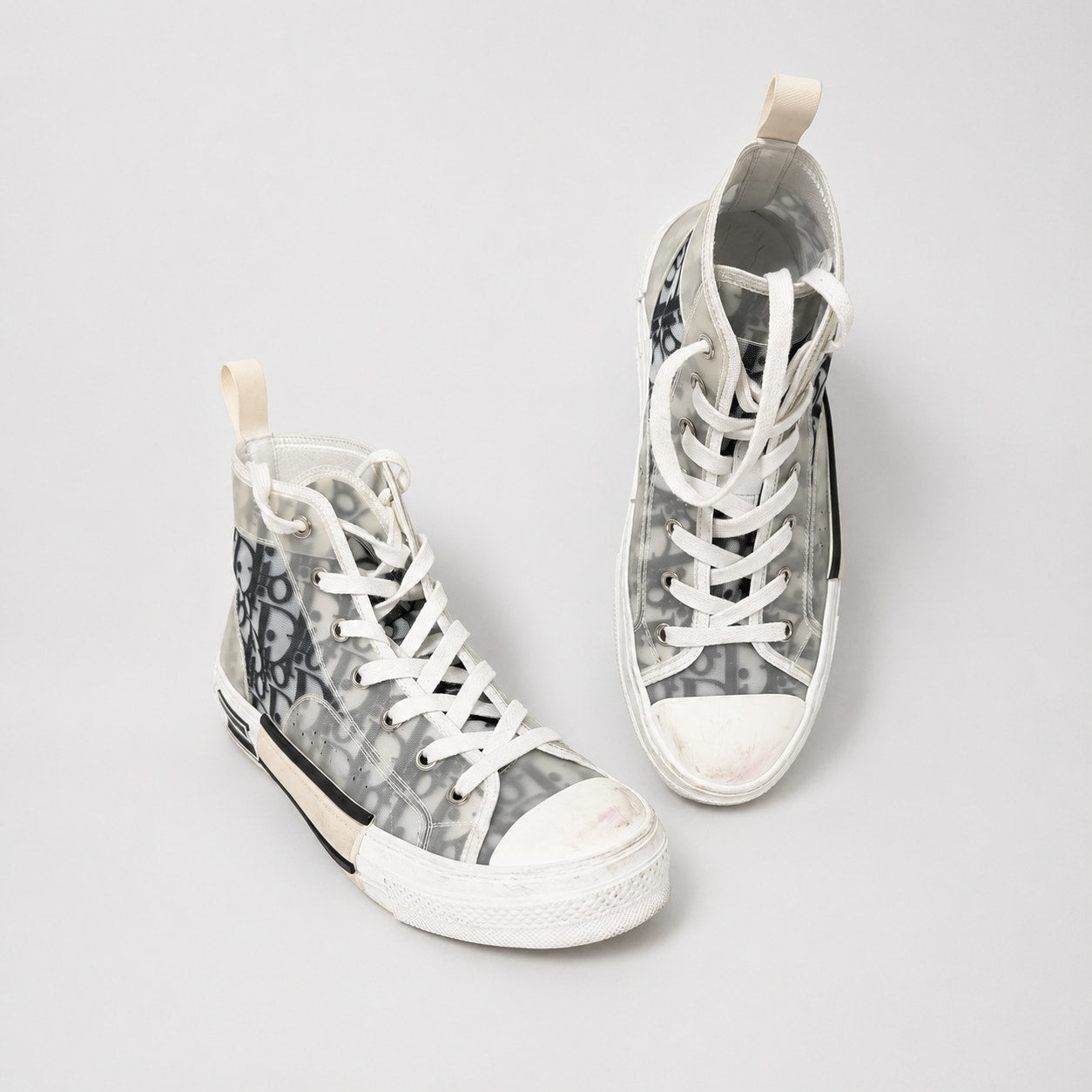 Dior B23 Oblique High Top Classic Monogram Sneakers Womens EU38/US 8