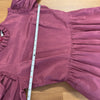 Batsheva Short Prairie Mini Dress in Raspberry Moiré Womens 8 3/4 Sleeve Mock