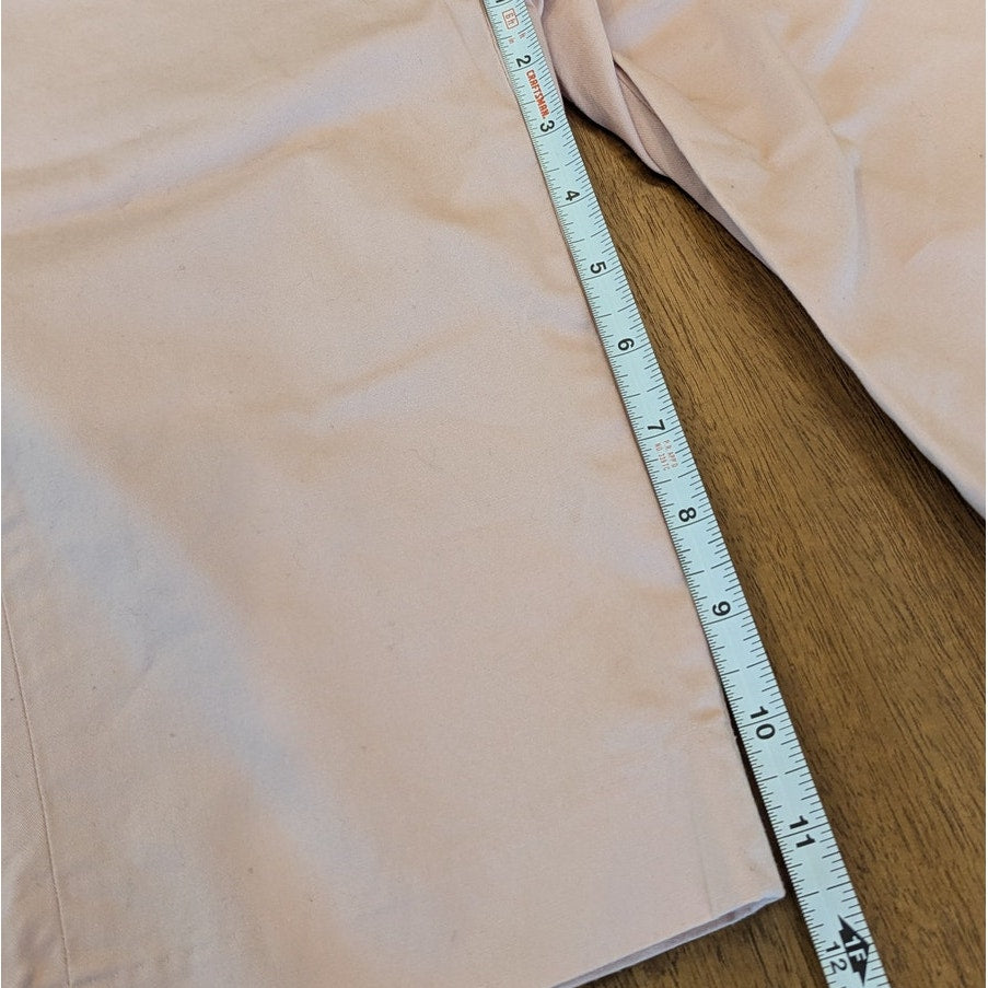 Vince Bermuda Shorts Womens 0 Pink Cotton Stretch Mid-rise Chino Long