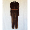 Ulla Johnson Sabine Chic Gold/Yellow Gathered Velvet One Piece Jumpsuit, size 8