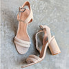 Madewell Rosalie Sand High-Heel Leather Suede Slingback Sandals, size 8