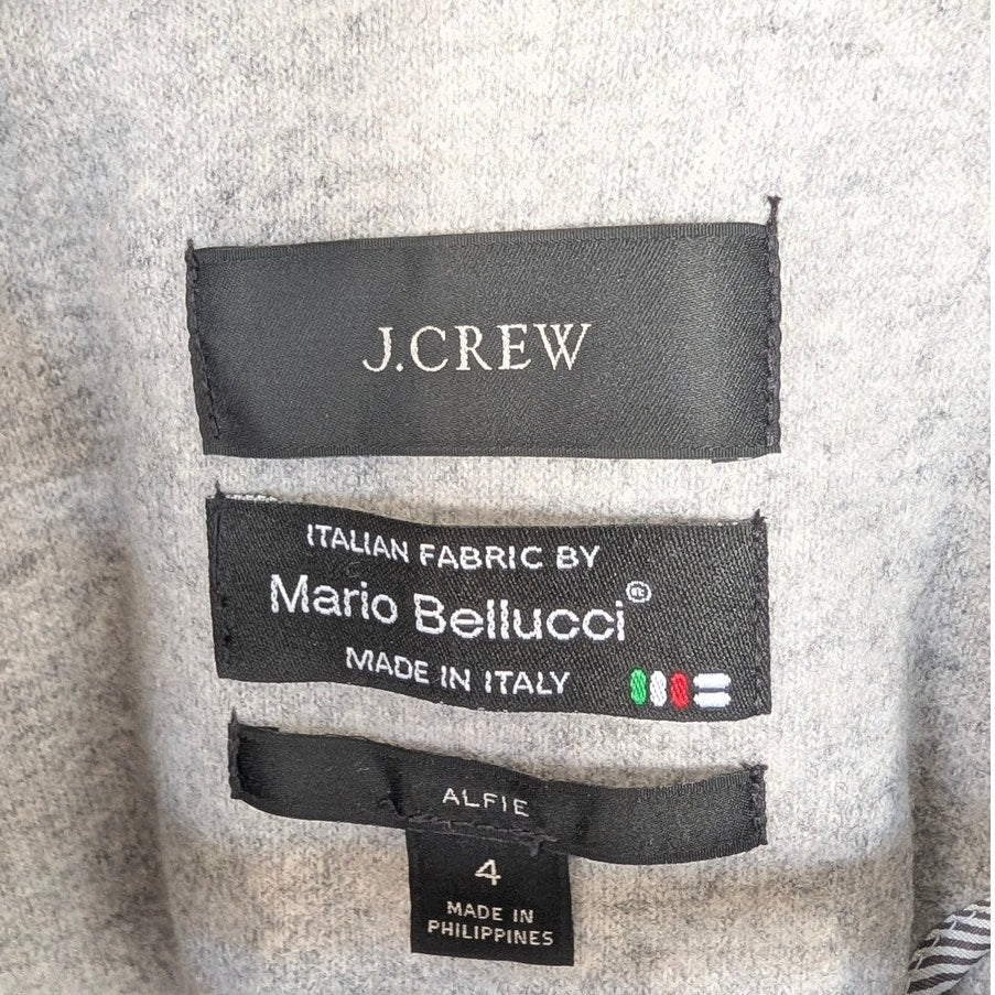 J.Crew Gray Wool Suit Set: Single-breasted Alfie Blazer 4 & Dress Pants 4 Tall