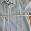 COS Frayed Short-Sleeved Denim Shirt Womens 4 Blue Cotton Contrast Button-Up