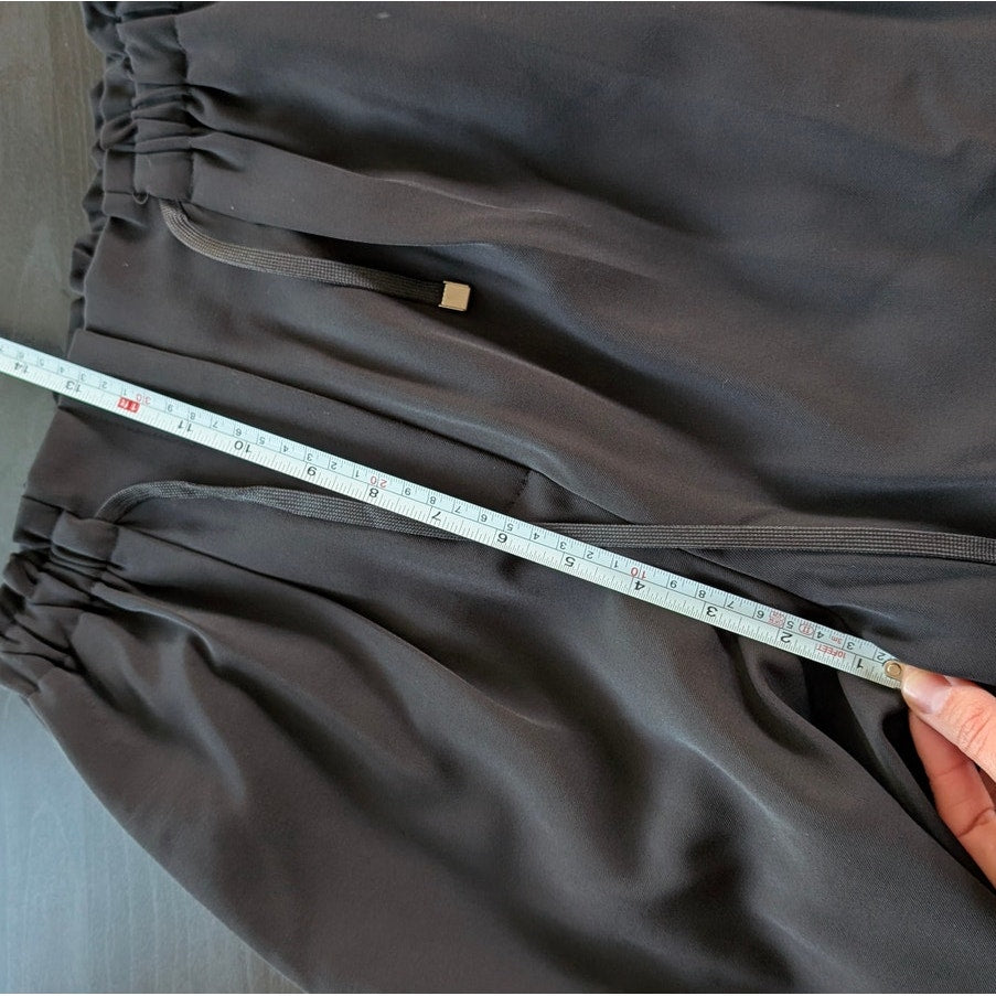 Copiner Black High-rise Wide Leg Ankle Trouser Dress Pants, size XS-S