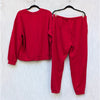 Z Supply Red Sweat Fleece Set: Sweatshirt, size L & Stadium Jogger, size XL
