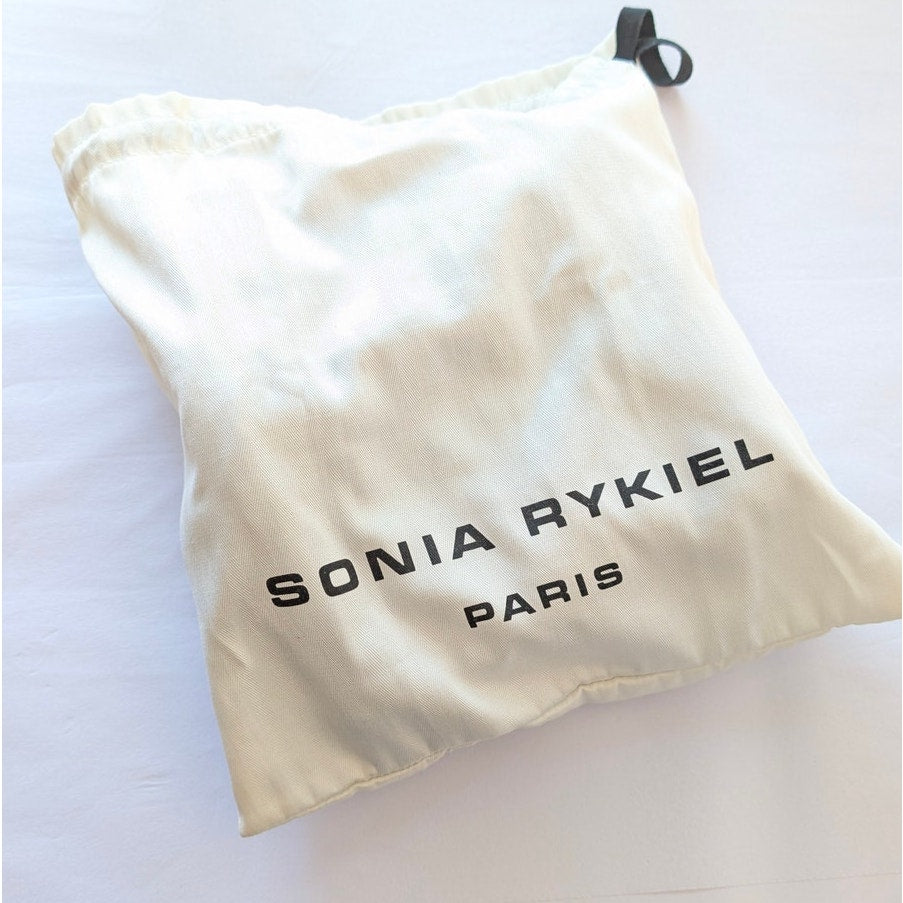NWT Sonia Rykiel Black Camera Velvet Logo Mini Bag Adjustable Strap