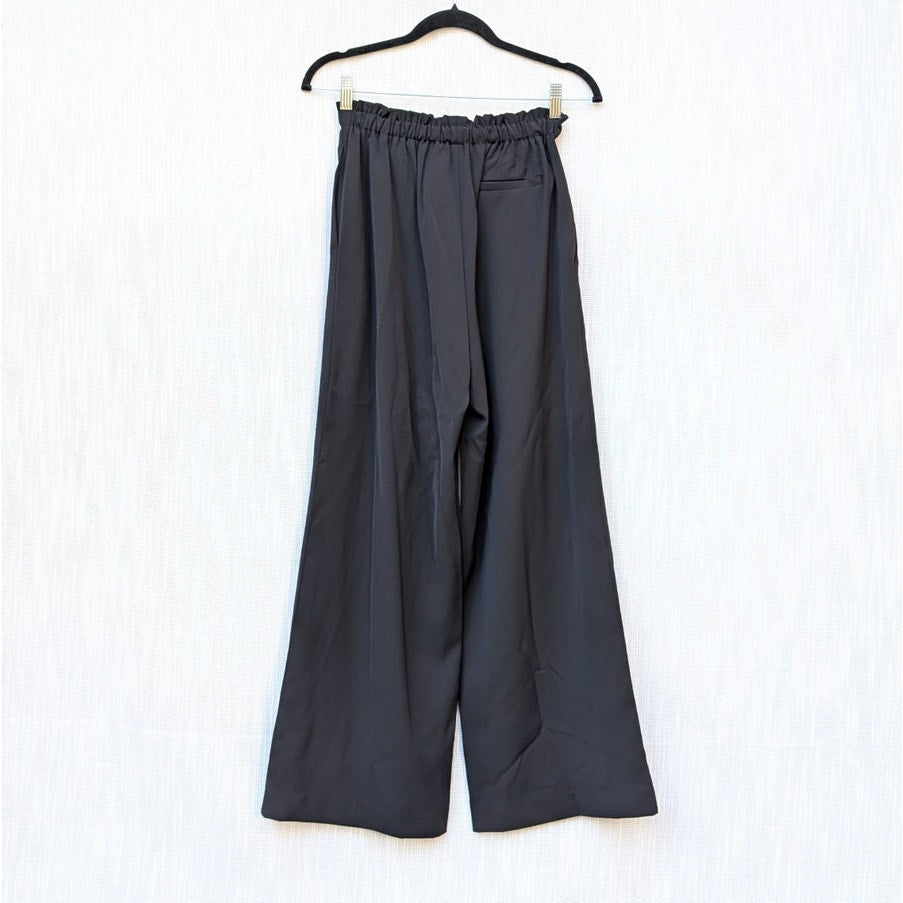 Copiner Black High-rise Wide Leg Ankle Trouser Dress Pants, size XS-S