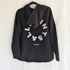 AllSaints Etienne Tierra Hoodie Unisex Womens Mens S Black Long Sleeve Logo
