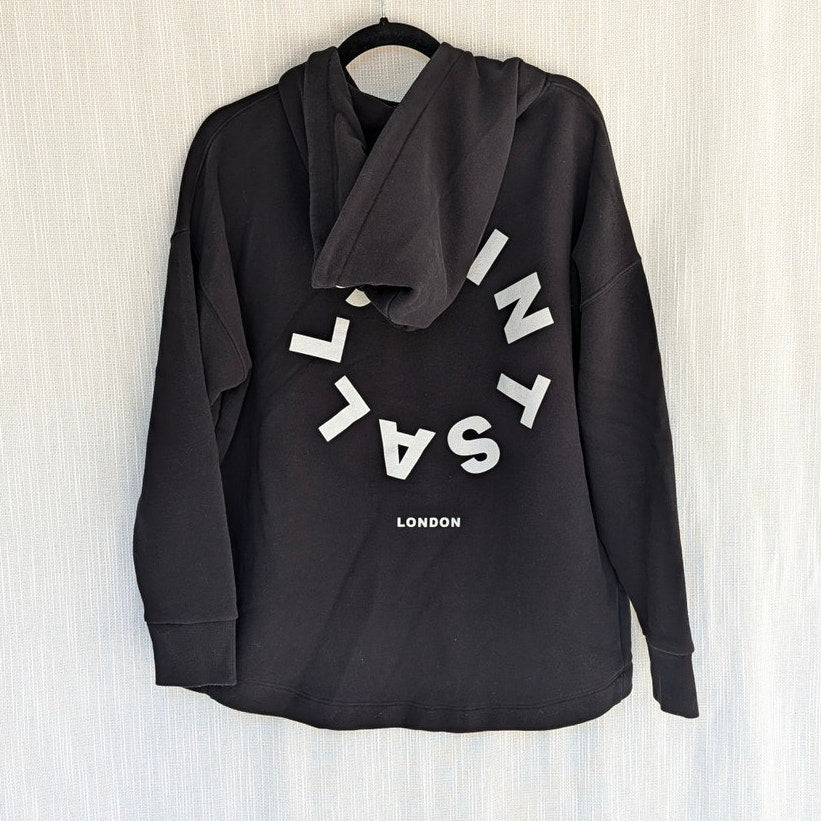 AllSaints Etienne Tierra Hoodie Unisex Womens Mens S Black Long Sleeve Logo