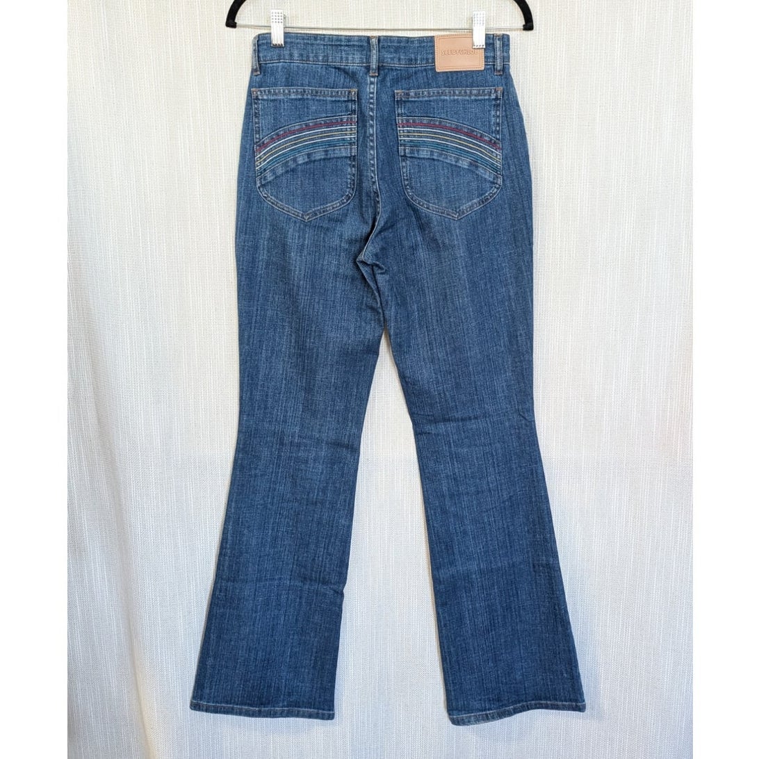 See by Chloé Rainbow-Pocket Mid Rise Flared Jeans Blue Size 26