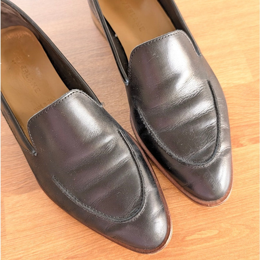 Everlane The Modern Loafer Unisex Womens 6 Black Leather Oxford Pointed Toe