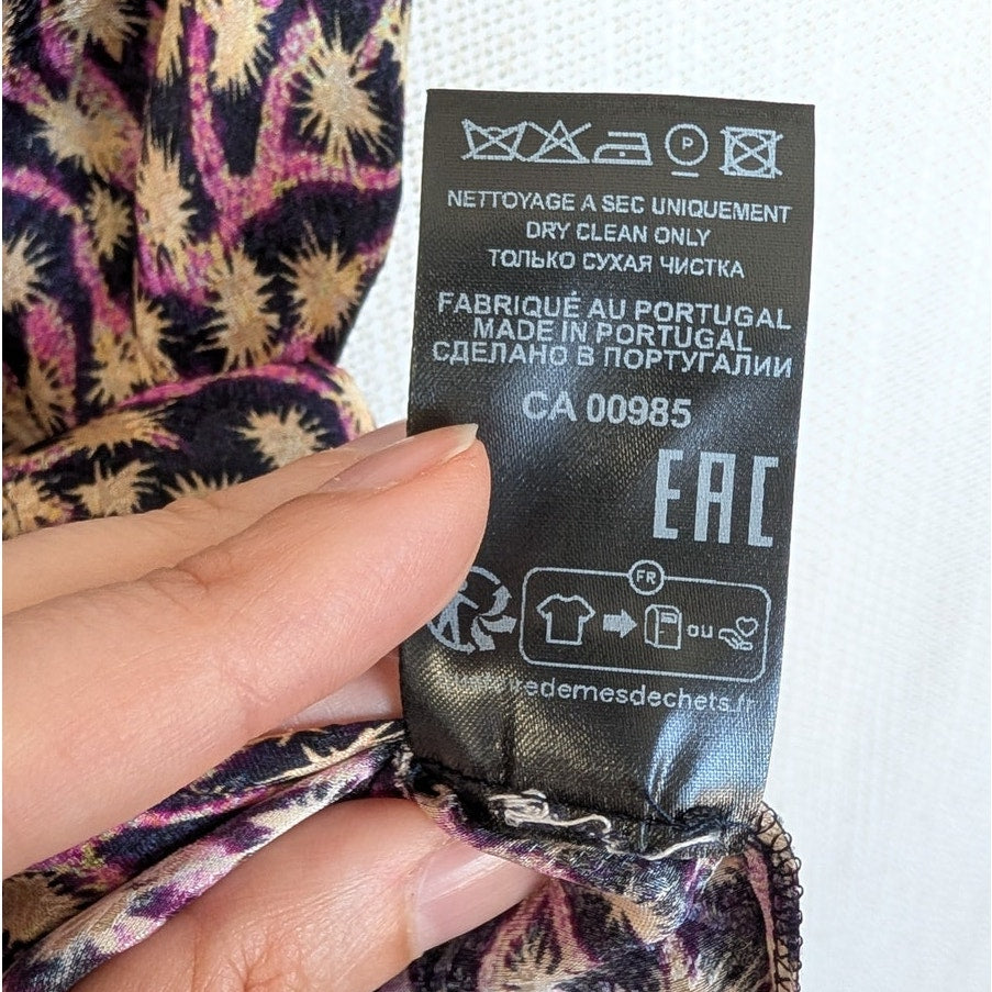 Isabel Marant Lisanne Floral-Print Silk Midi Skirt Womens FR42/XL NWT