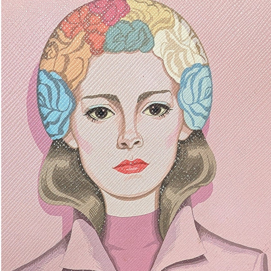 Prada Saffiano Leather Shoulder Bag Limited Edition Pop Art Portrait Print