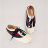 Gucci Falacer Web Low Top Sneakers Unisex Mens US 7/EU40 Leather Striped Logo