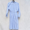 Stateside Iberus Dress Womens S Poplin Shirt Clear Sky Stripe Midi Long Sleeve