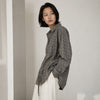 Deiji Studios Wool Check Shirt in Everyday Check Women's XS Gray Plaid Oversized
