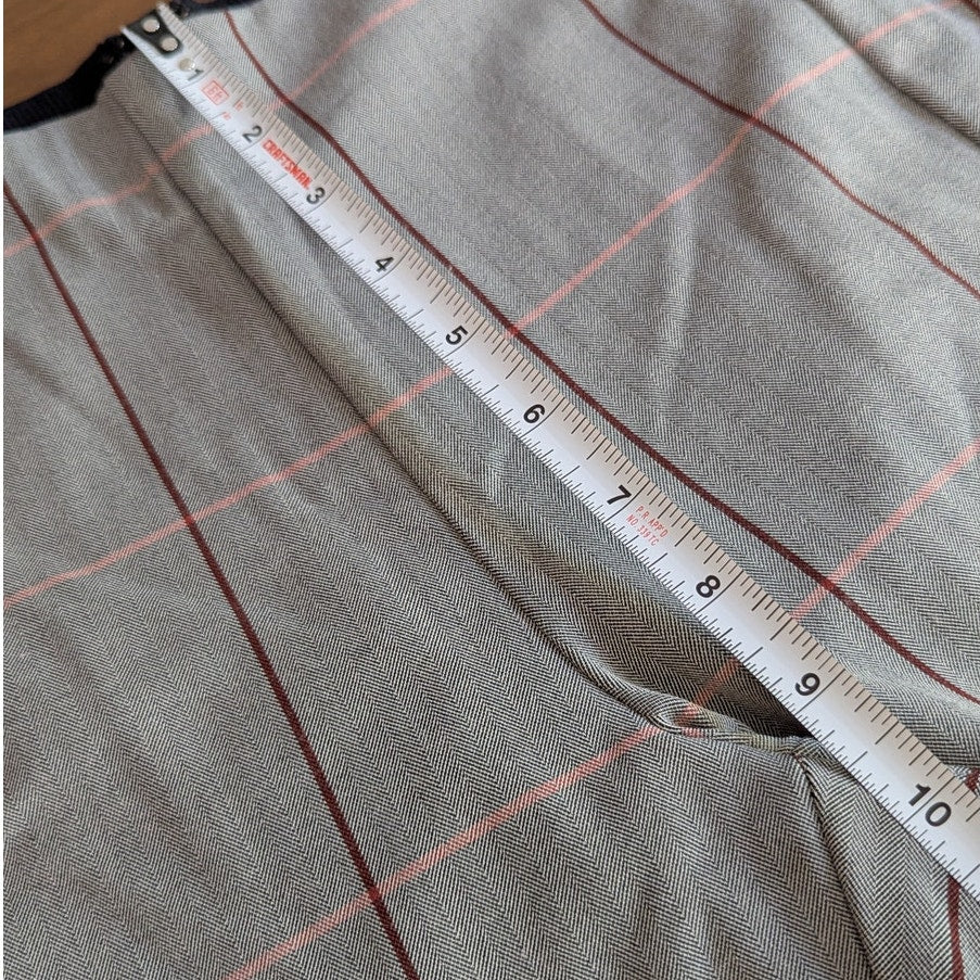 Rag & Bone Simone Striped Check Casual Slim Fit Mid-rise Ankle Pants, size 4